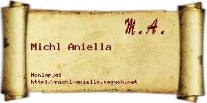Michl Aniella névjegykártya